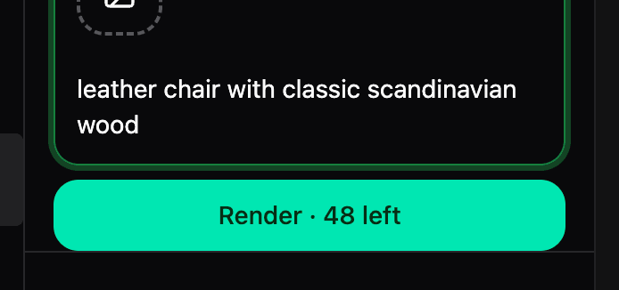 Render button with remaining render count