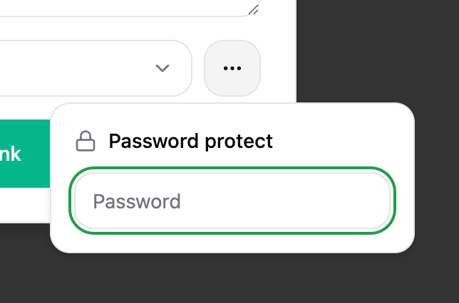 Password protect popover with a password field